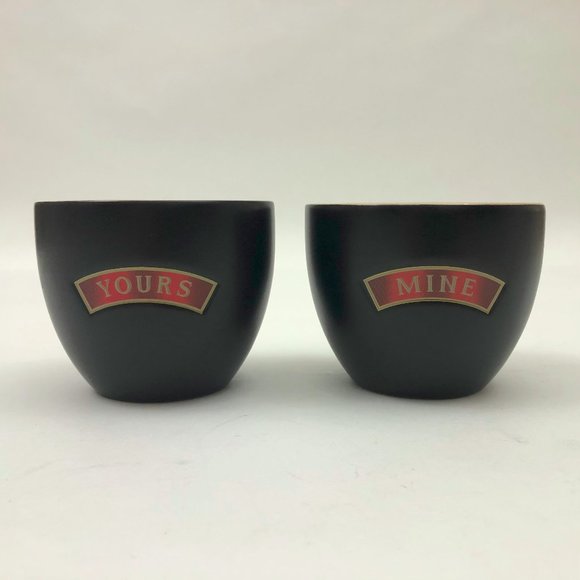 EUC Baileys Irish Cream Mine and Yours Porcelain Dessert/Drink Cups 8 Oz - Picture 1 of 5